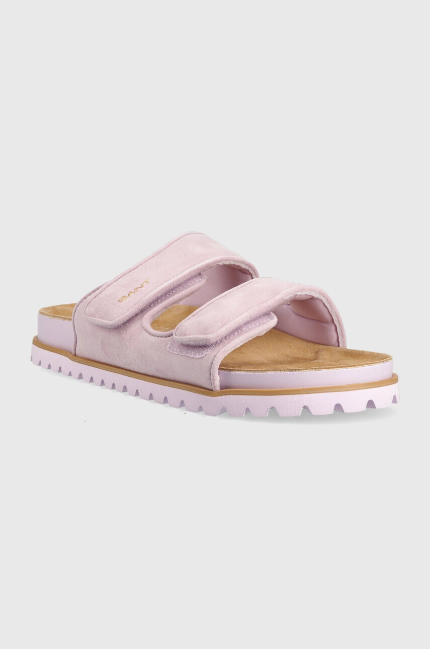 Gant Велурени чехли Mardale в лилаво с платформа 26563891.G595 - Pepit.bg