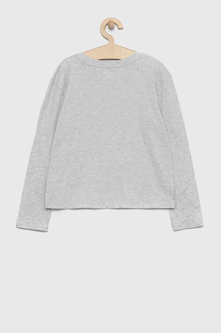 Gap Детска блуза с дълги ръкави x smiley world в сиво - Pepit.bg