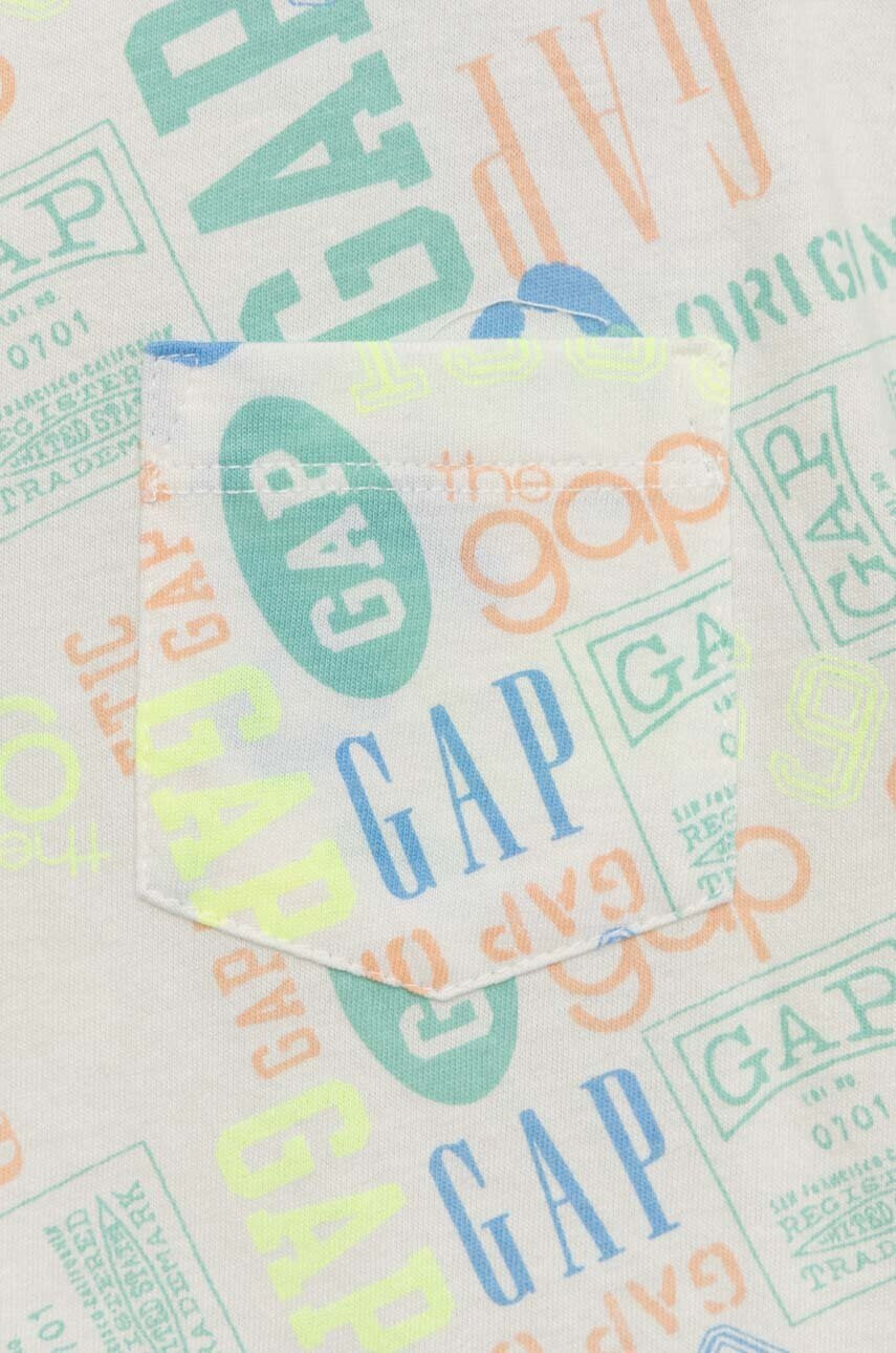 Gap Детска памучна тениска с десен - Pepit.bg