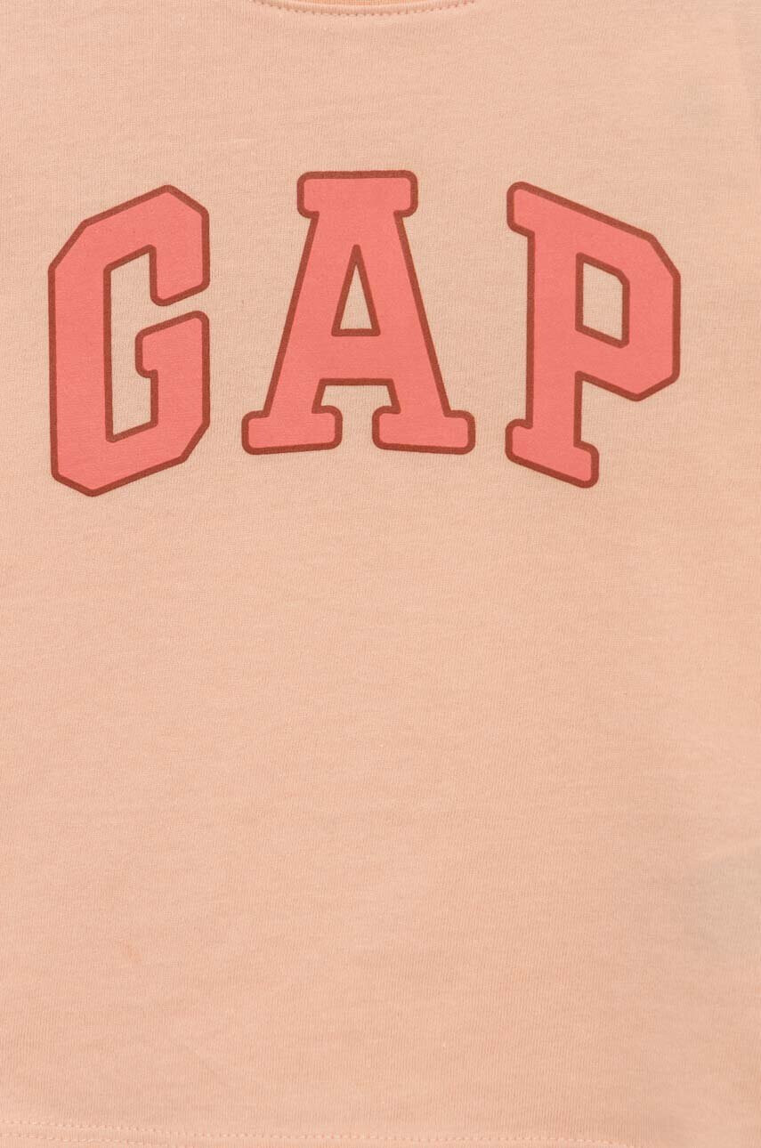 Gap Детска памучна тениска в оранжево - Pepit.bg