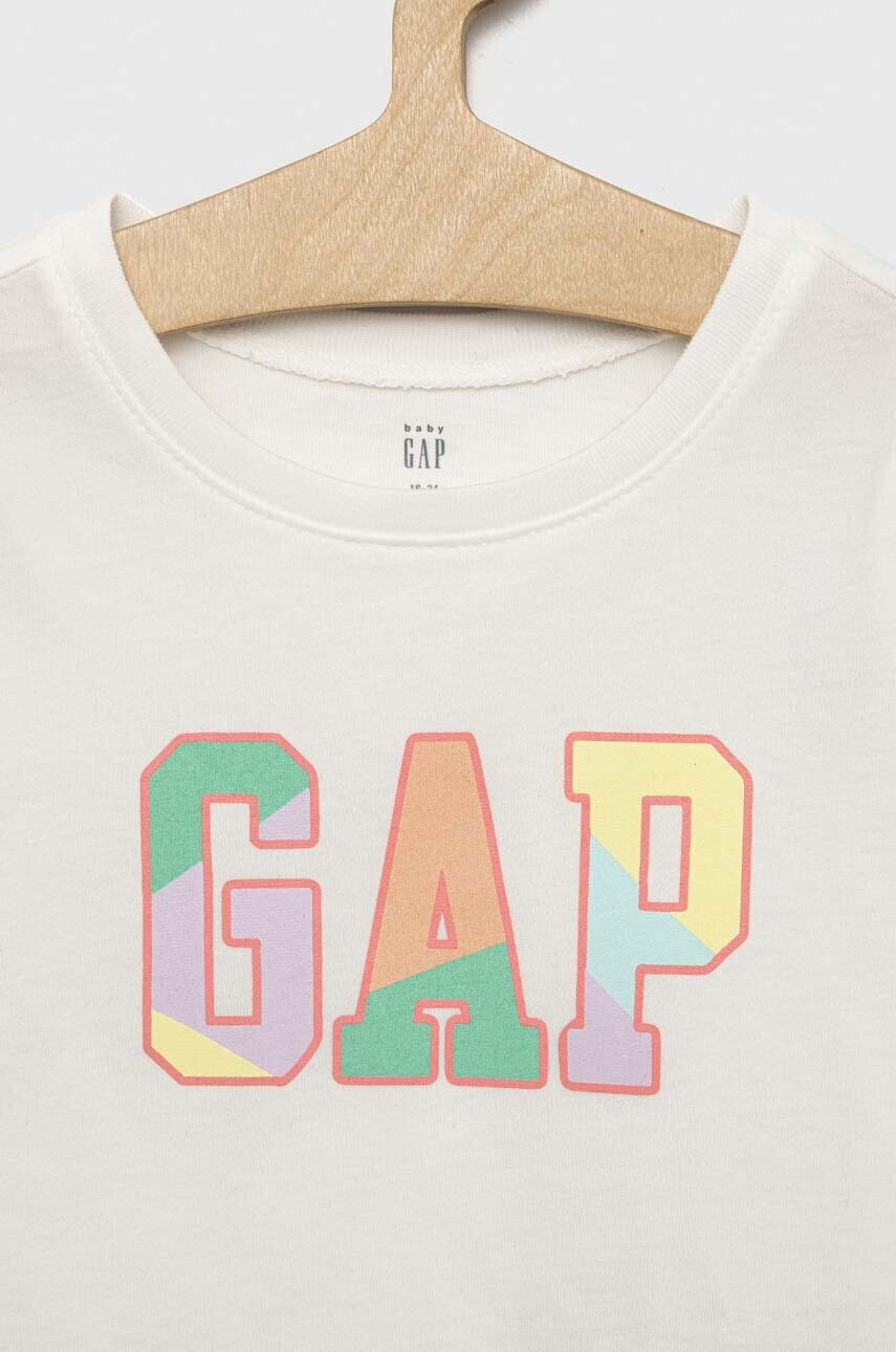 Gap Детска памучна тениска в бяло - Pepit.bg