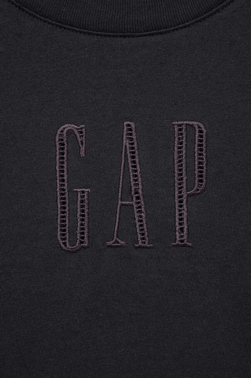 Gap Детска памучна тениска в сиво - Pepit.bg