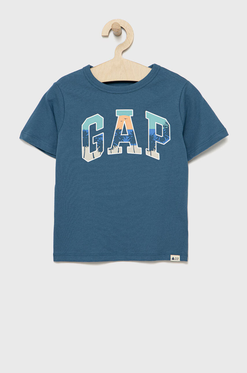 Gap Детска памучна тениска (3-pack) с принт - Pepit.bg