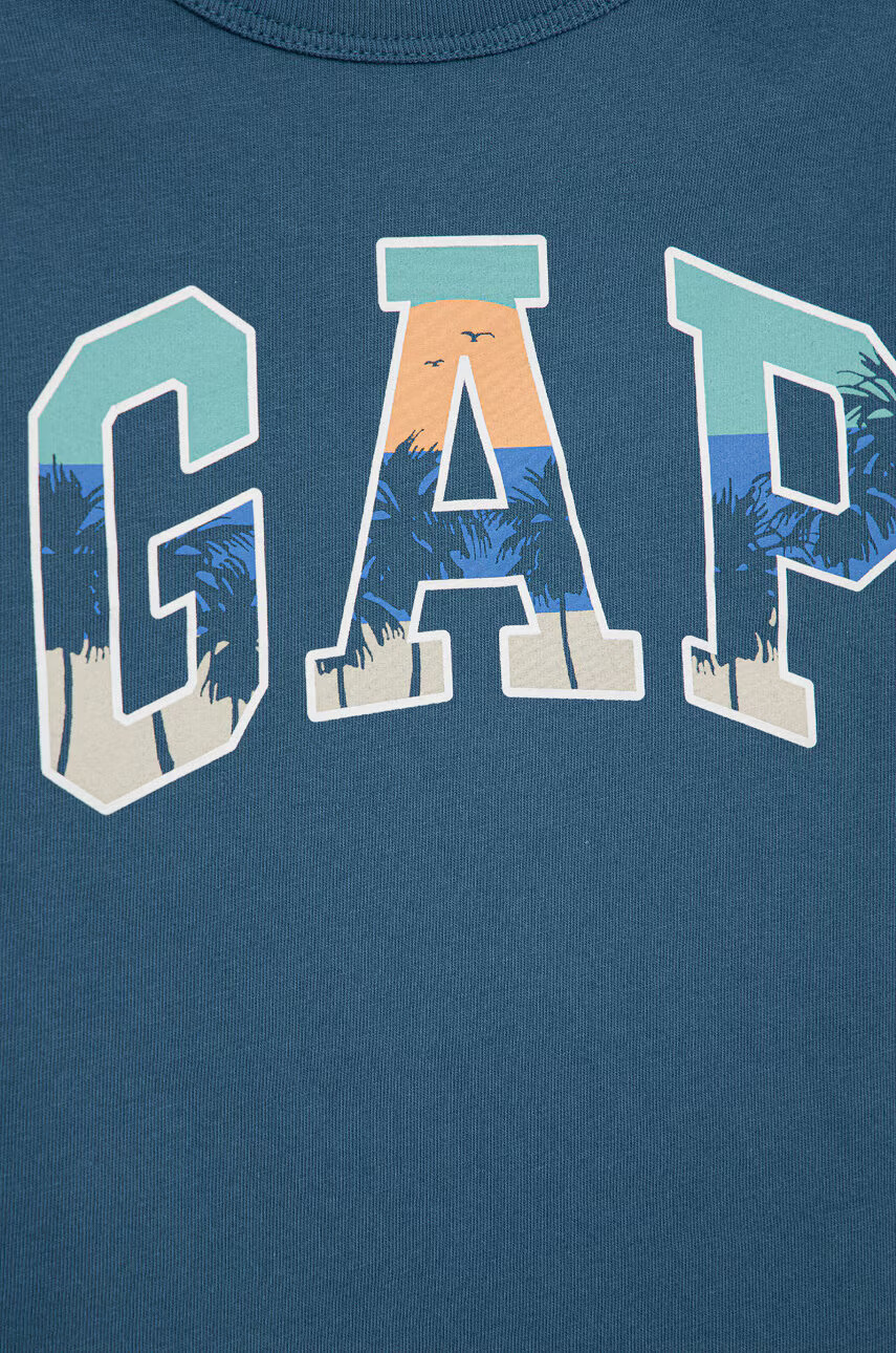 Gap Детска памучна тениска (3-pack) с принт - Pepit.bg