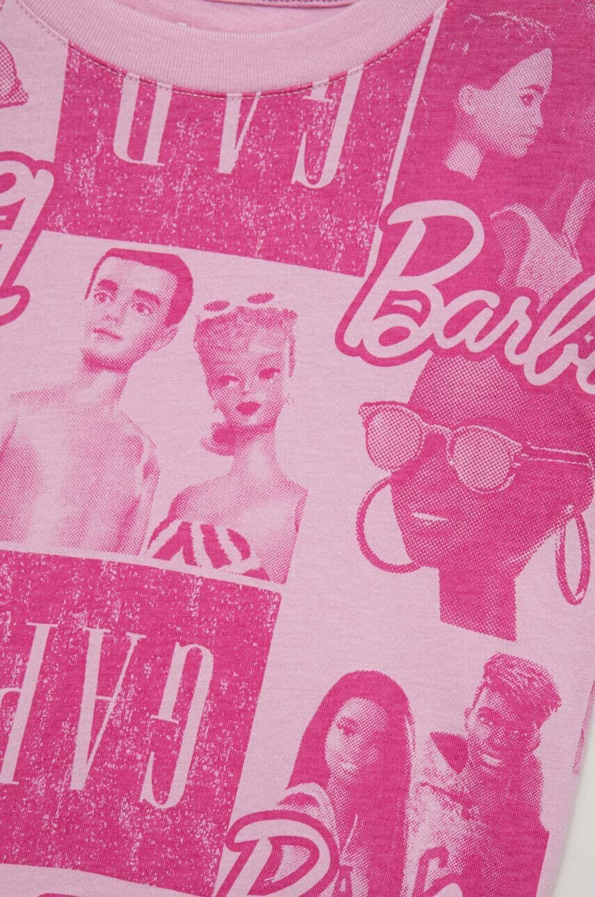 Gap Детска памучна тениска x Barbie в розово - Pepit.bg