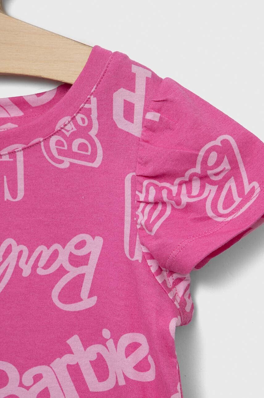 Gap Детска памучна тениска x Barbie в лилаво - Pepit.bg