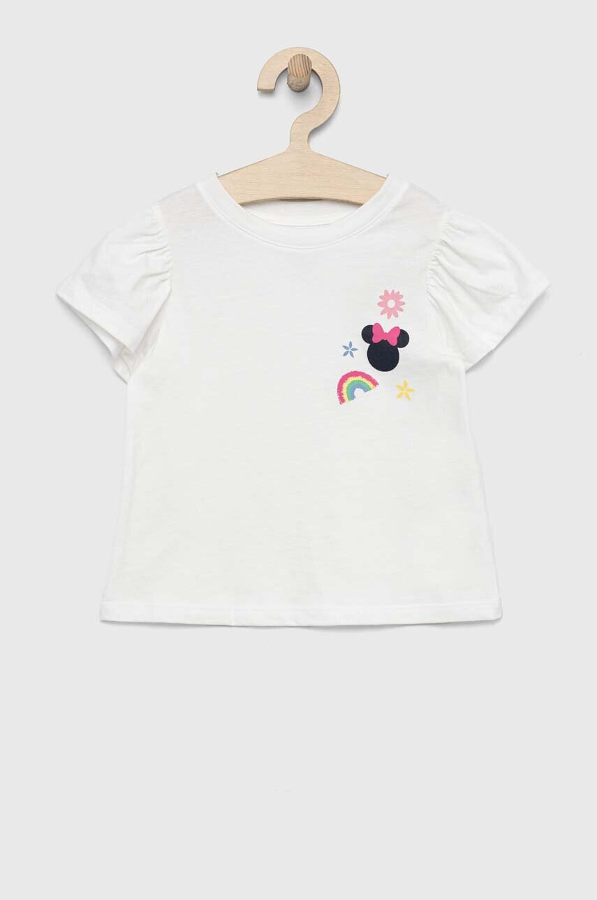 Gap Детска памучна тениска x Disney в бяло - Pepit.bg