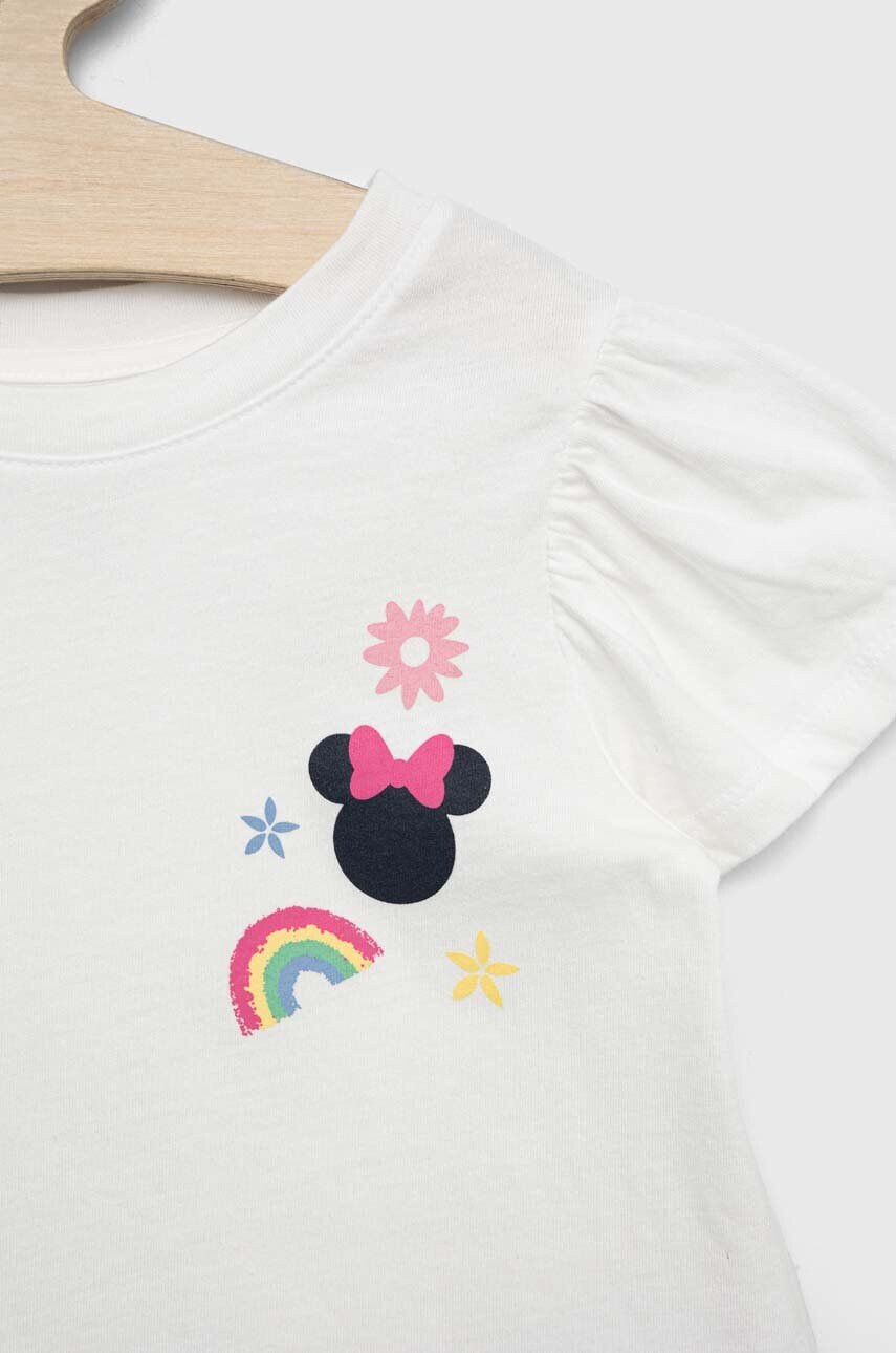Gap Детска памучна тениска x Disney в бяло - Pepit.bg