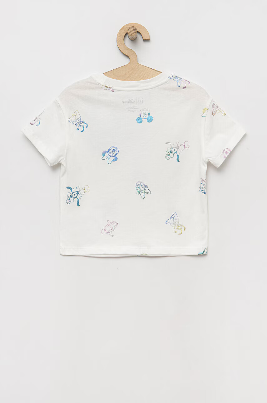 Gap Детска памучна тениска x Disney в бяло - Pepit.bg