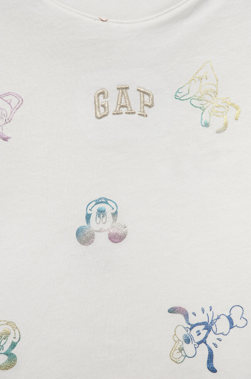 Gap Детска памучна тениска x Disney в бяло - Pepit.bg