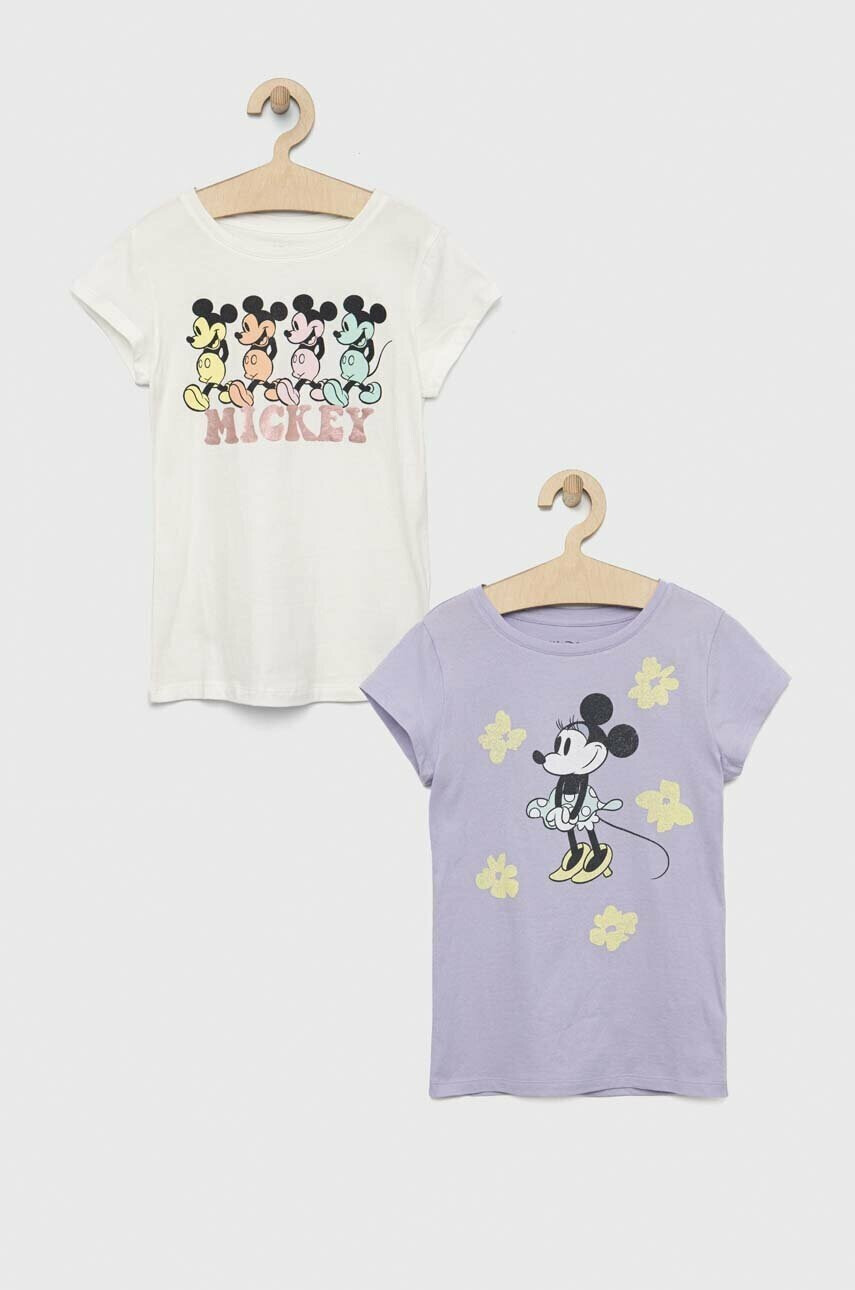 Gap Детска памучна тениска x Disney (2 броя) - Pepit.bg
