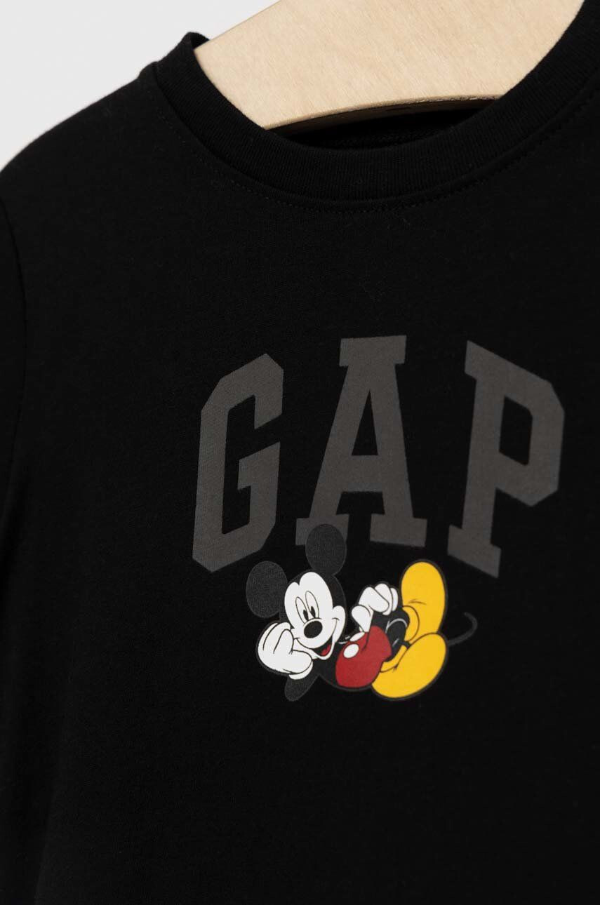 Gap Детска памучна тениска x Disney в синьо с десен - Pepit.bg