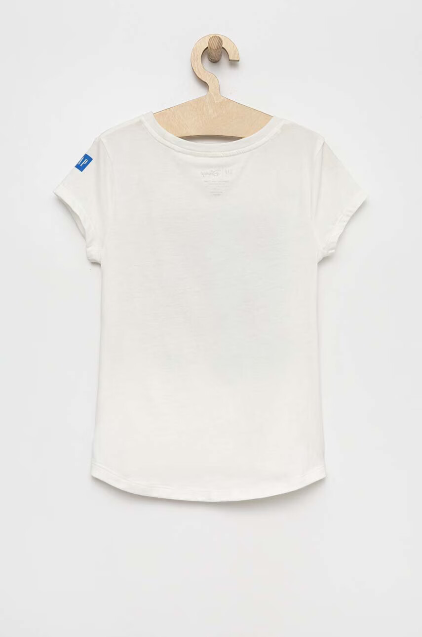 Gap Детска памучна тениска X Disney в бяло - Pepit.bg