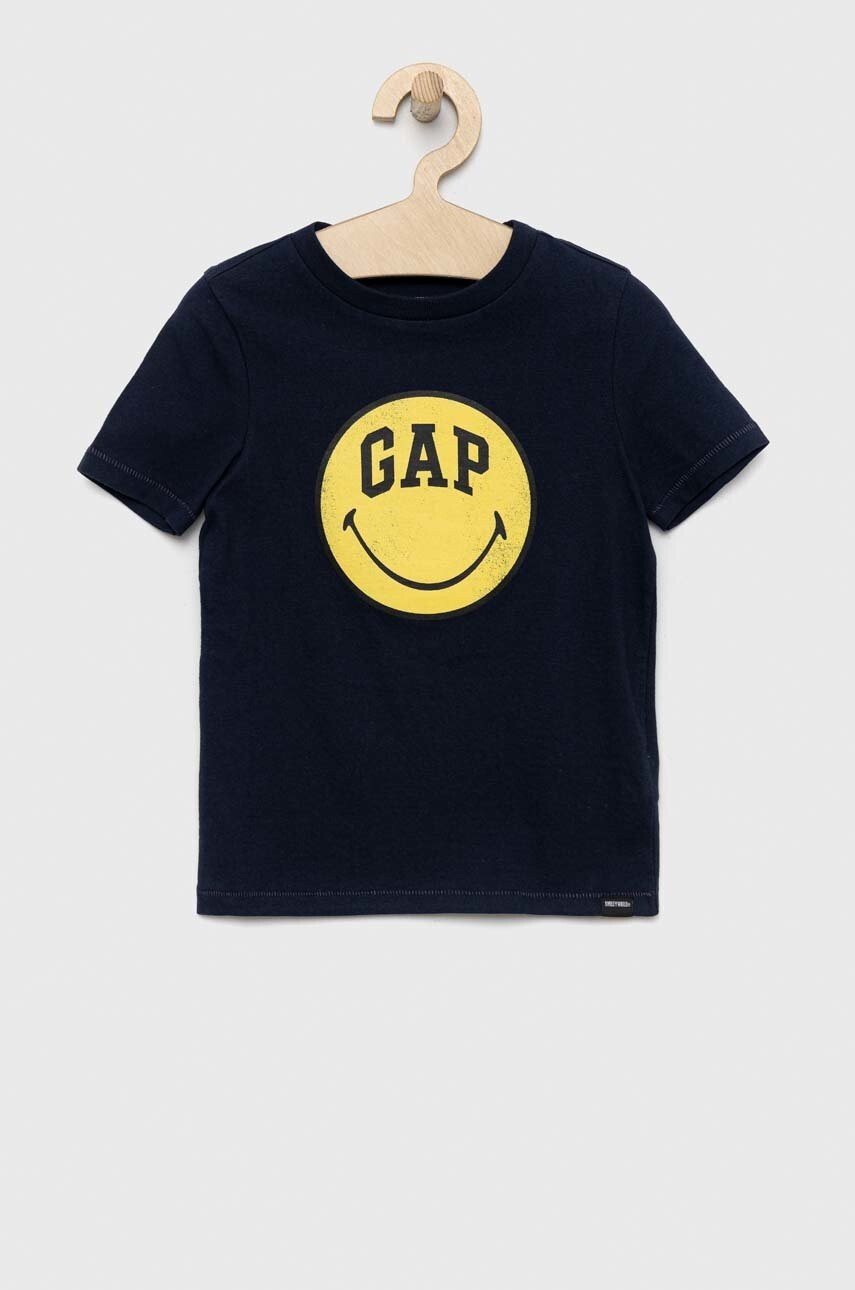 Gap Детска памучна тениска x Smiley - Pepit.bg