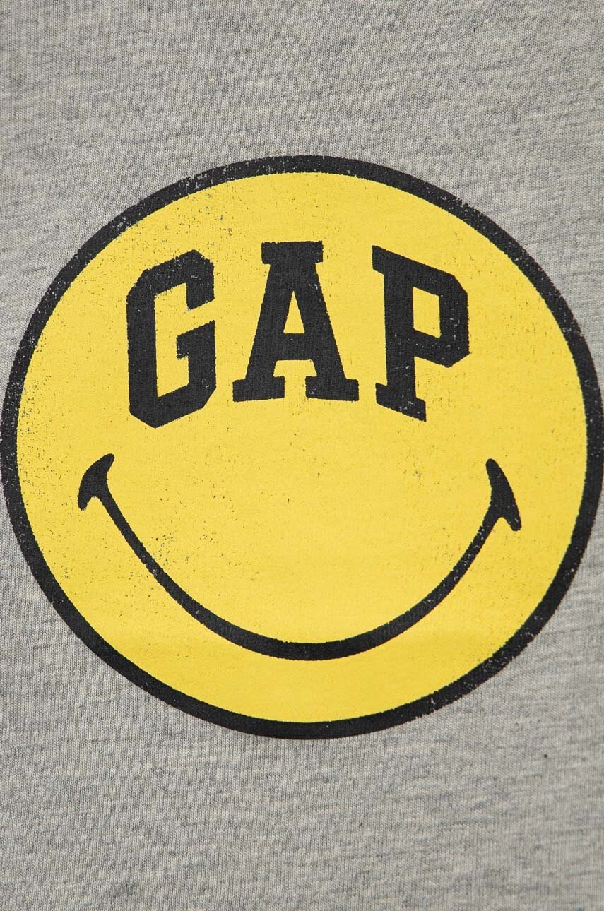 Gap Детска памучна тениска x smiley world - Pepit.bg