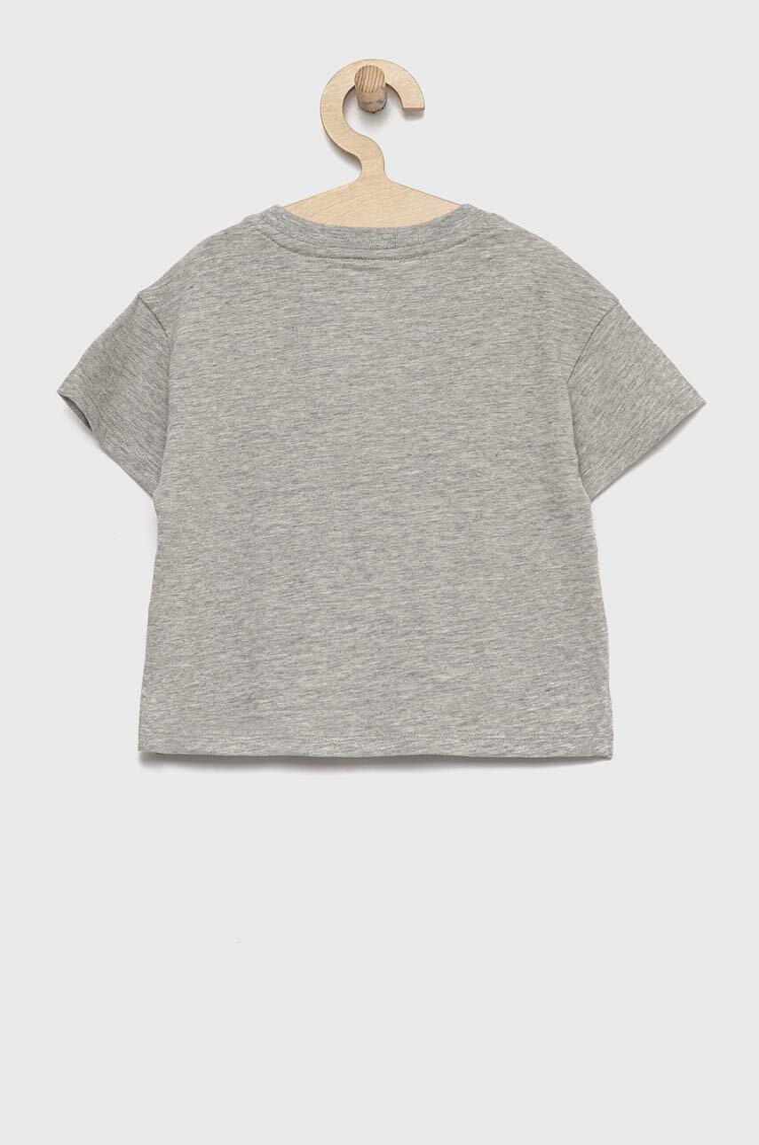 Gap Детска памучна тениска x smiley world в сиво - Pepit.bg