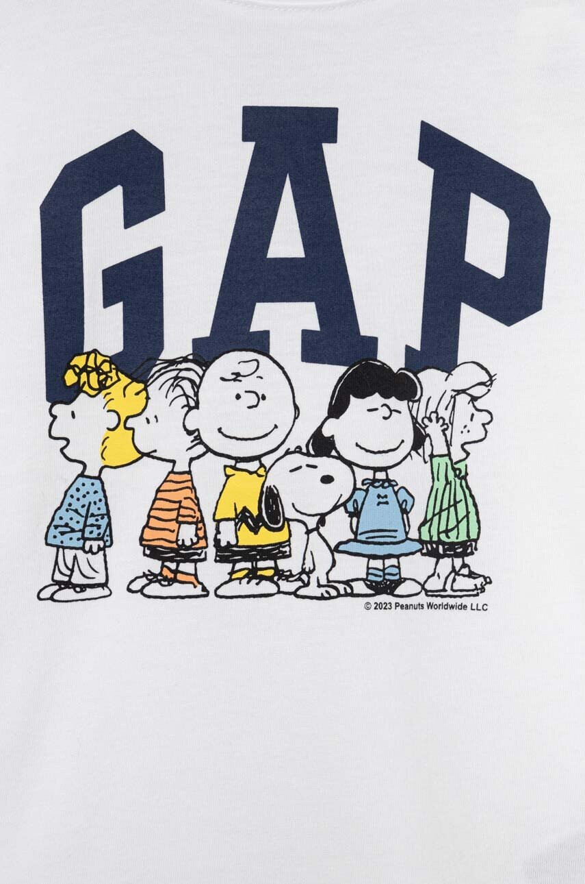 Gap Детска тениска в бяло с принт - Pepit.bg