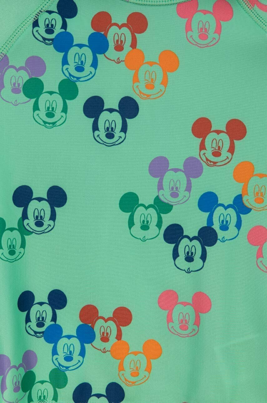 Gap Детски бански с дълги ръкави x Disney в зелено с десен - Pepit.bg