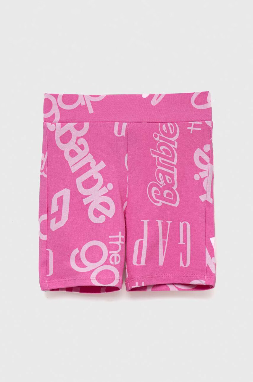 Gap Детски къси панталони x Barbie в лилаво с десен - Pepit.bg