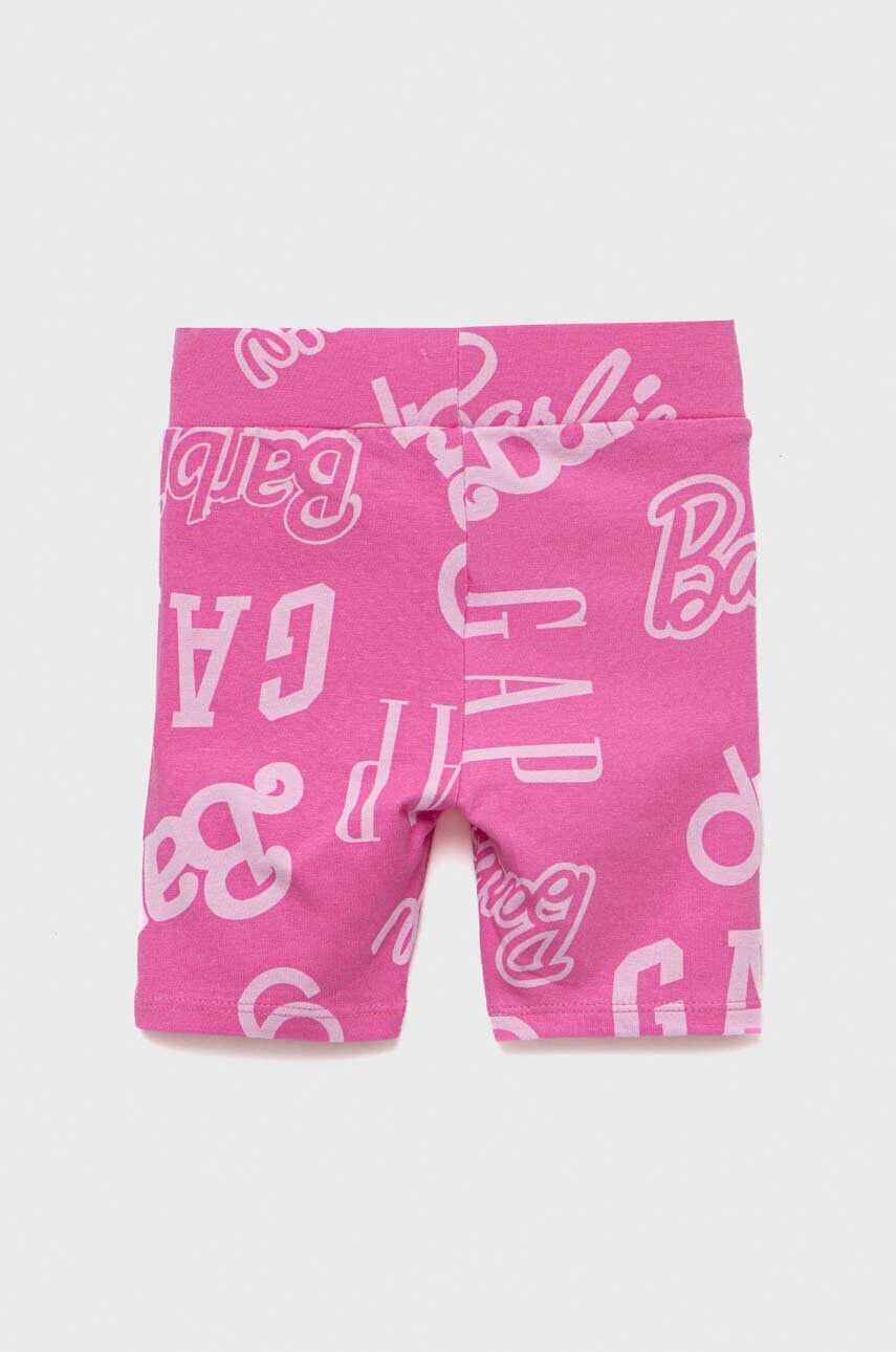 Gap Детски къси панталони x Barbie в лилаво с десен - Pepit.bg