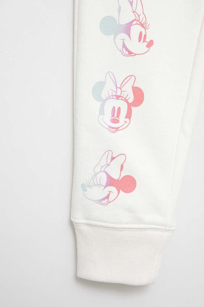 Gap Детски спортен панталон x Disney в бяло с принт - Pepit.bg