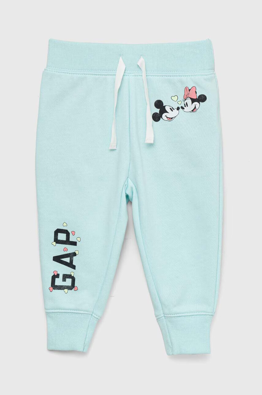 Gap Детски спортен панталон x Disney в синьо с принт - Pepit.bg