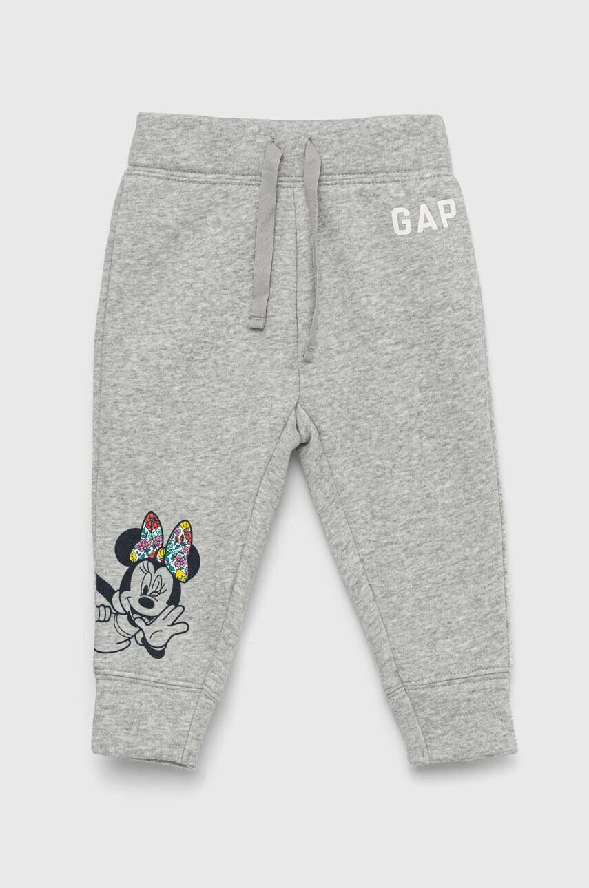 Gap Детски спортен панталон x Disney в сиво с принт - Pepit.bg