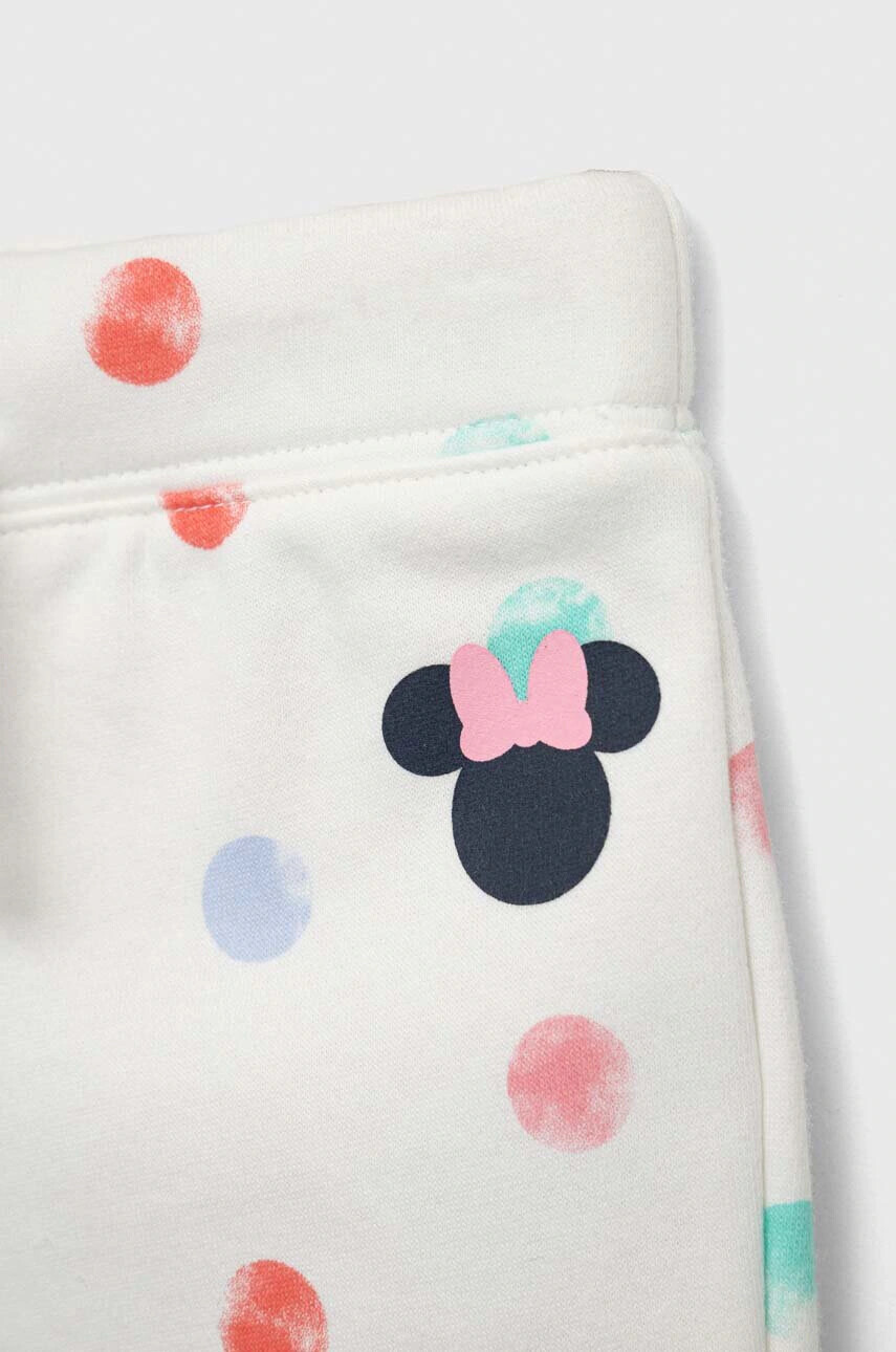 Gap Детски спортен панталон x Disney в бяло с принт - Pepit.bg