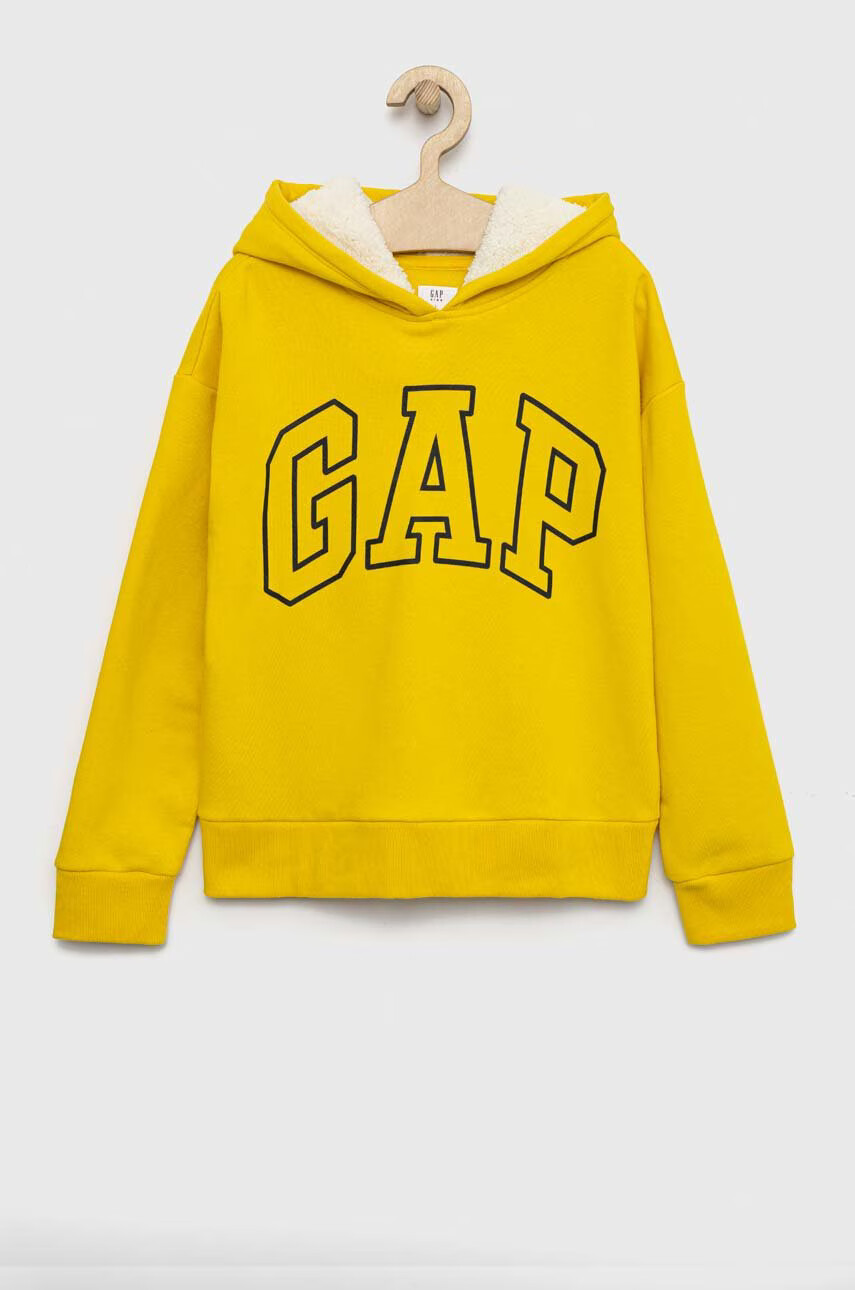 Gap Детски суичър в бежово с изчистен дизайн - Pepit.bg
