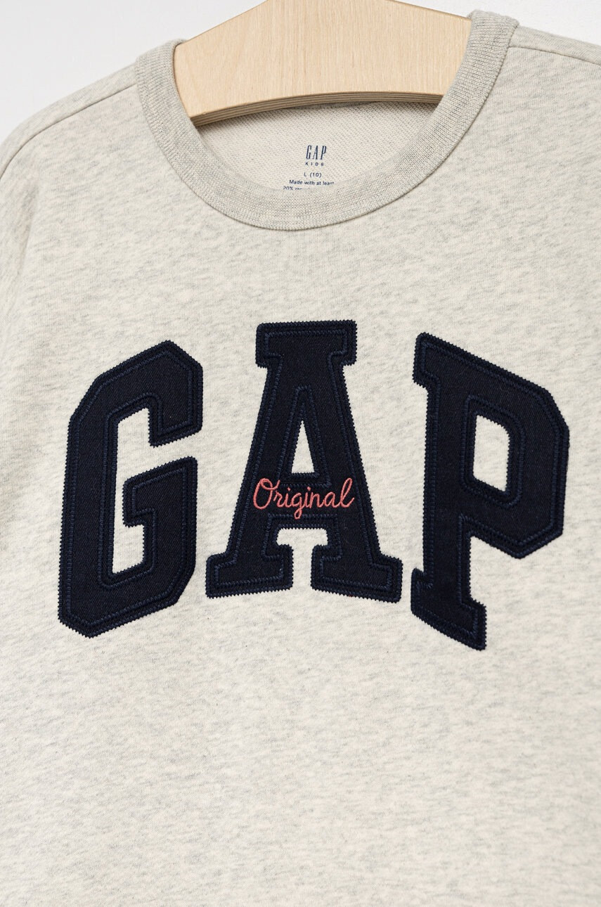 Gap Детски суичър в сиво с апликация - Pepit.bg