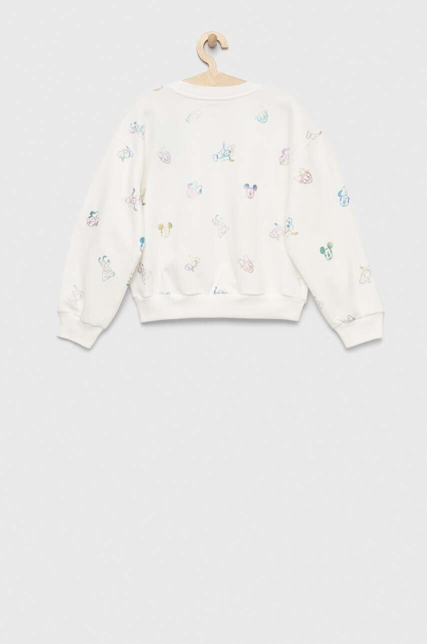 Gap Детски суичър x Disney в бяло с десен - Pepit.bg
