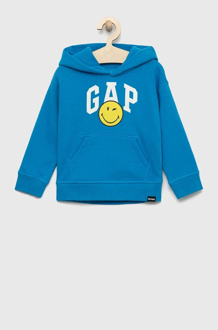 Gap Детски суичър x smiley world с качулка с принт - Pepit.bg