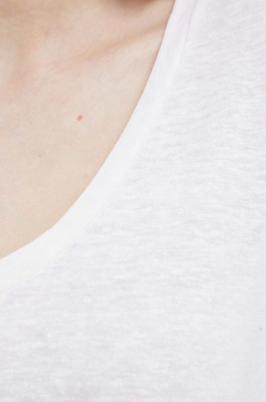 Gap Ленена тениска в бежово - Pepit.bg