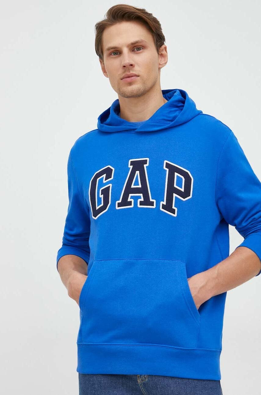 Gap Памучен суичър с качулка с апликация - Pepit.bg