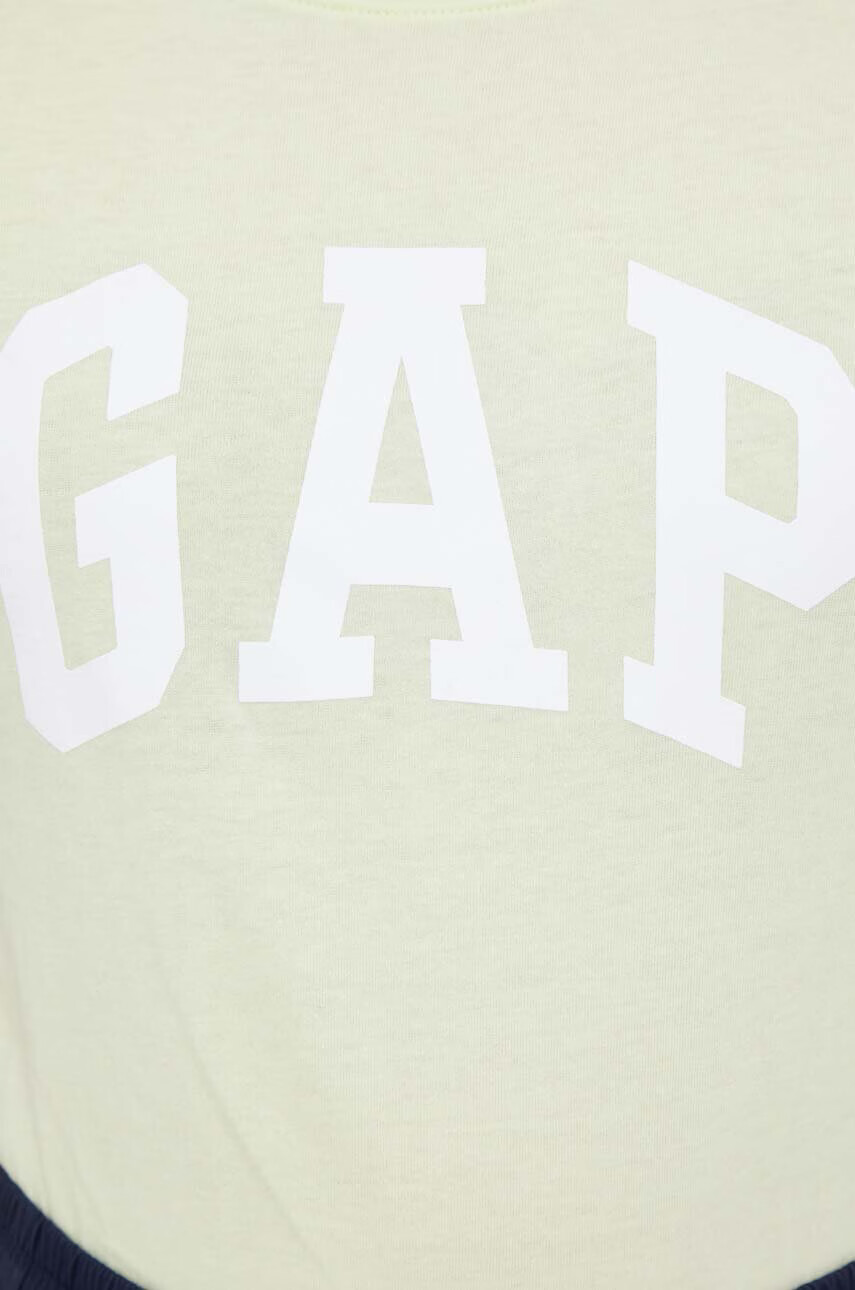 Gap Памучна тениска в жълто - Pepit.bg