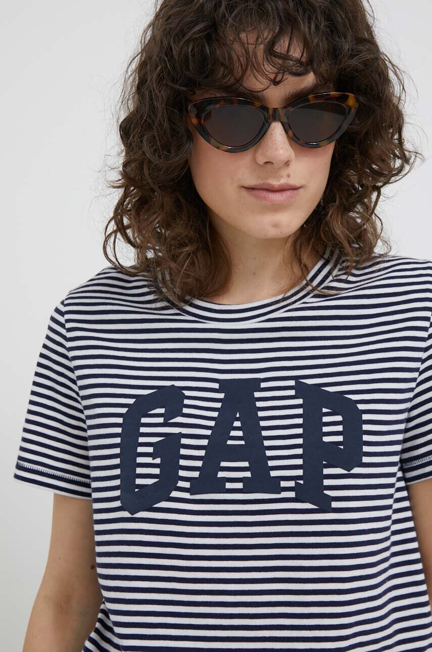 Gap Памучна тениска в тъмносиньо - Pepit.bg