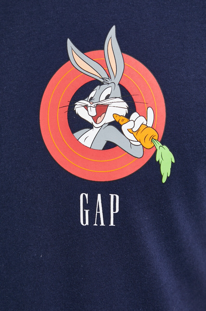 Gap Памучна тениска в лилаво - Pepit.bg
