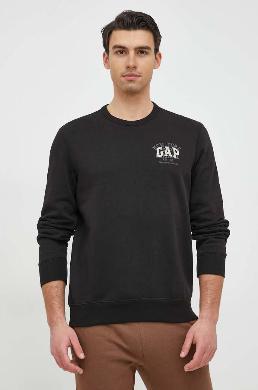 Gap Суичър в черно с принт - Pepit.bg