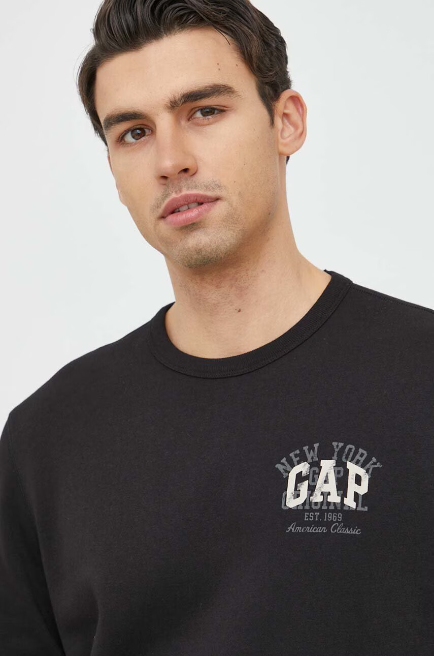 Gap Суичър в черно с принт - Pepit.bg
