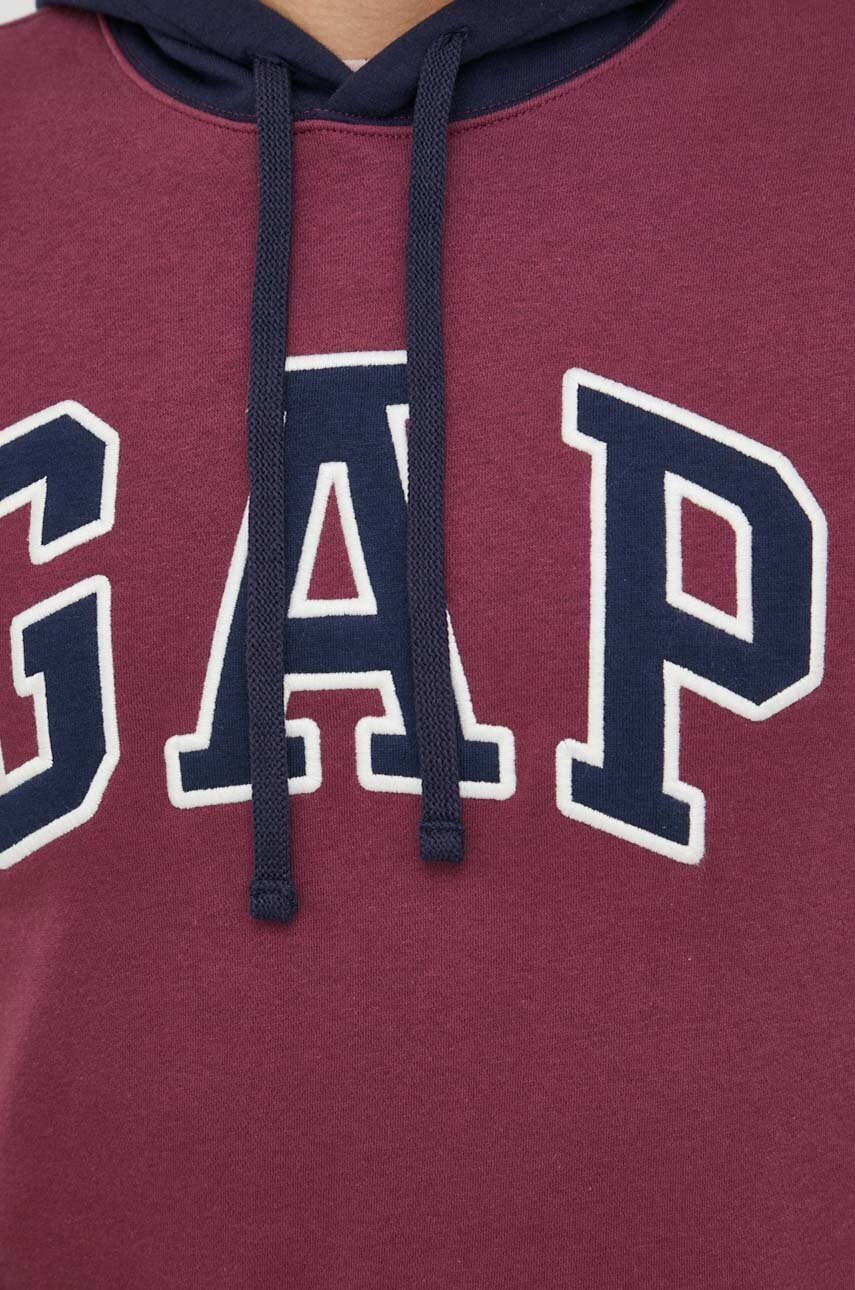 Gap Суичър в лилаво с качулка с десен - Pepit.bg