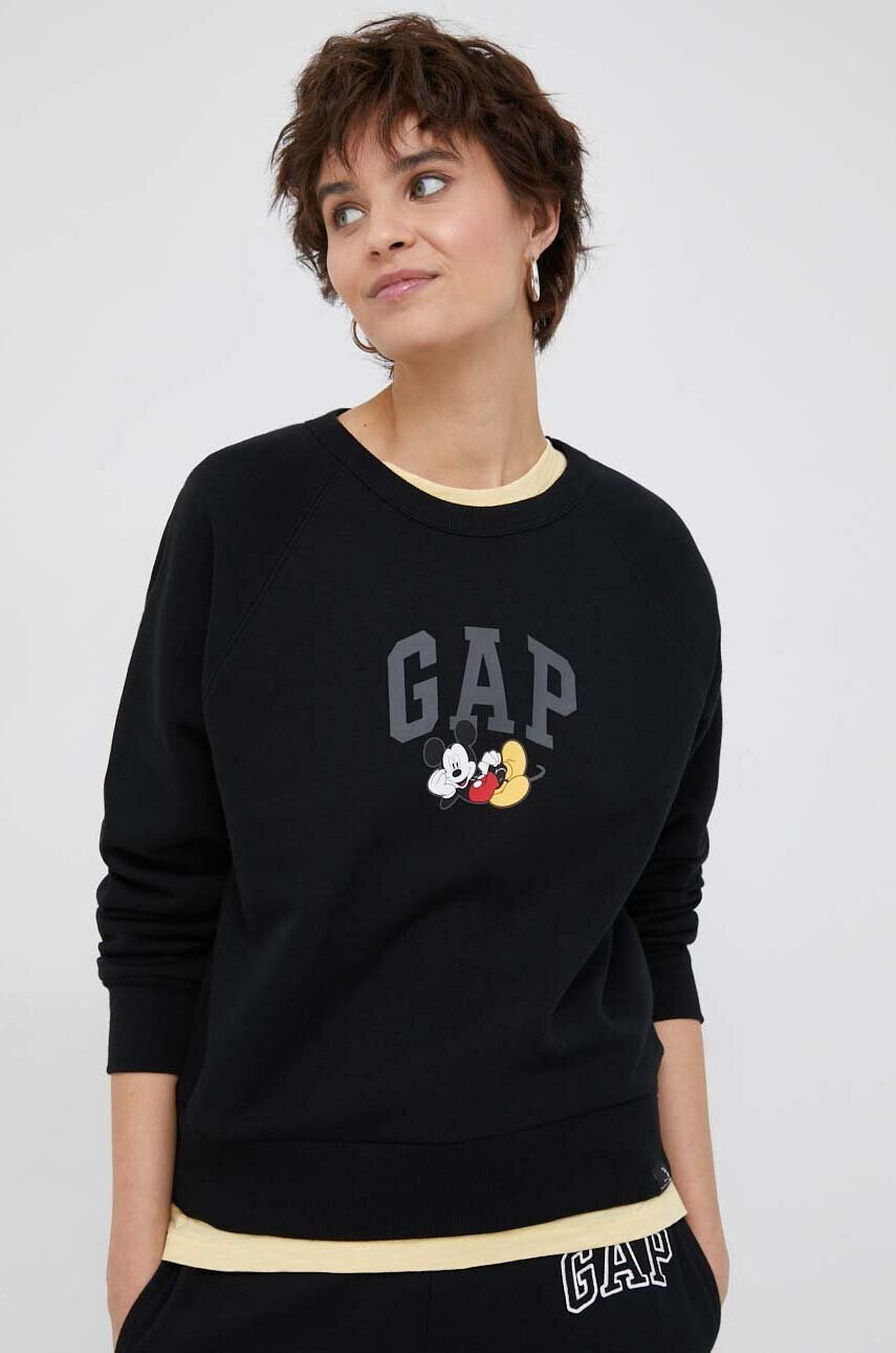 Gap Суичър x Disney в черно с принт - Pepit.bg