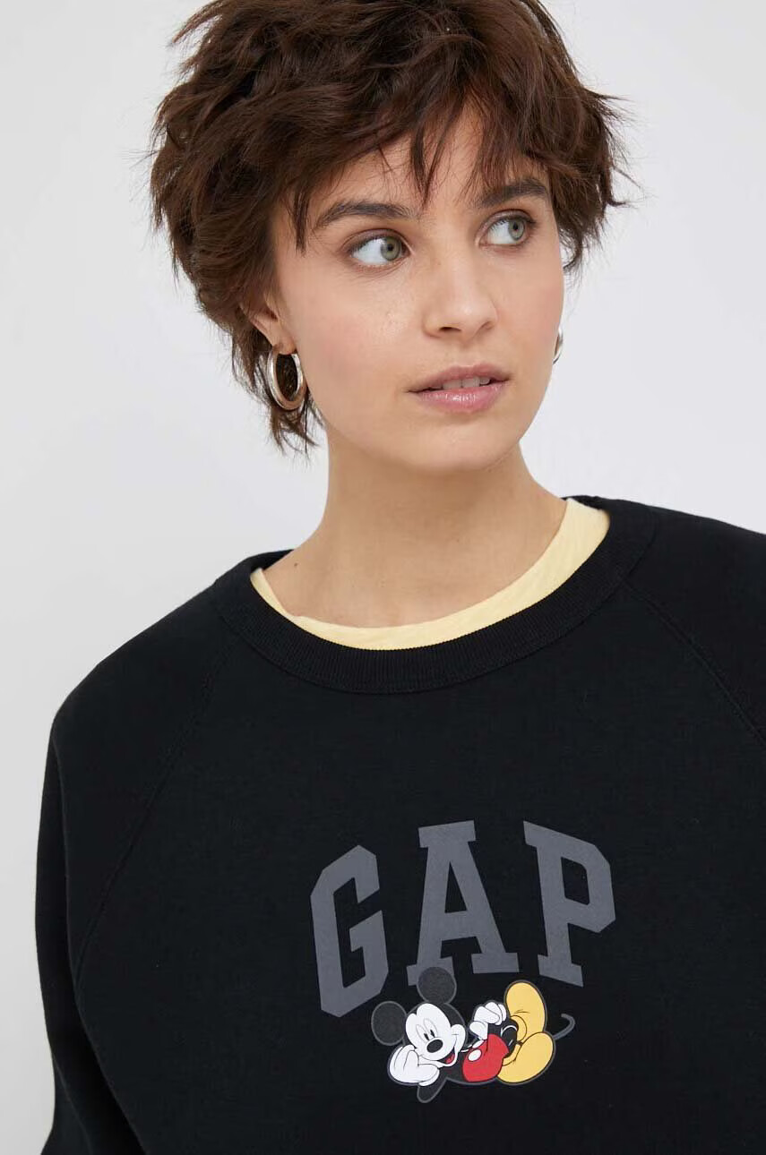 Gap Суичър x Disney в черно с принт - Pepit.bg