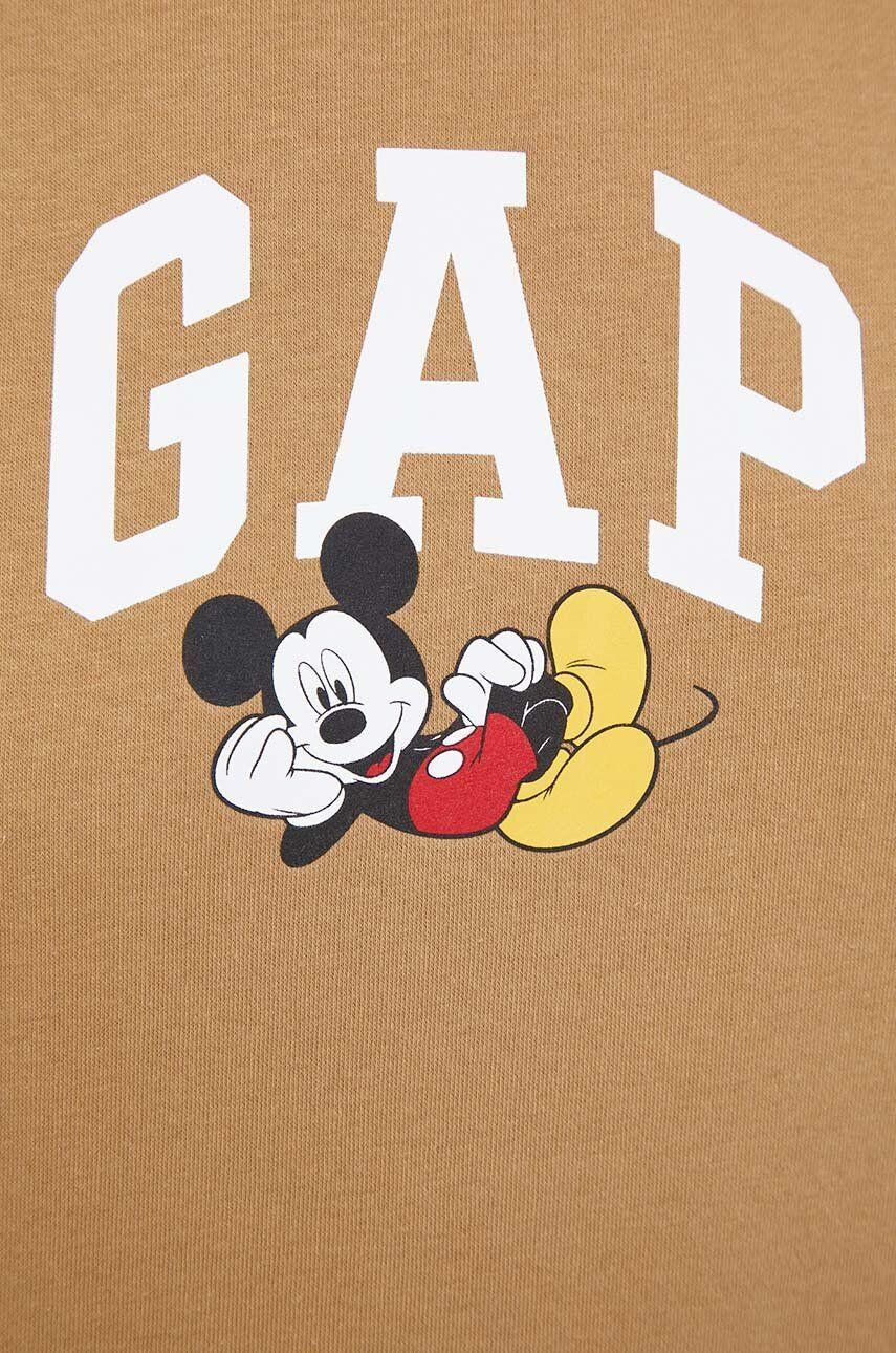 Gap Суичър x Disney в кафяво с принт - Pepit.bg