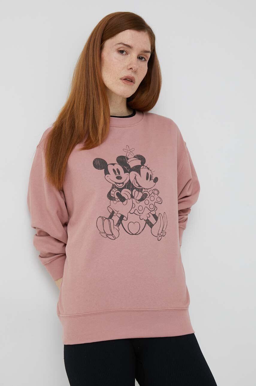 Gap Суичър x Disney в розово с принт - Pepit.bg