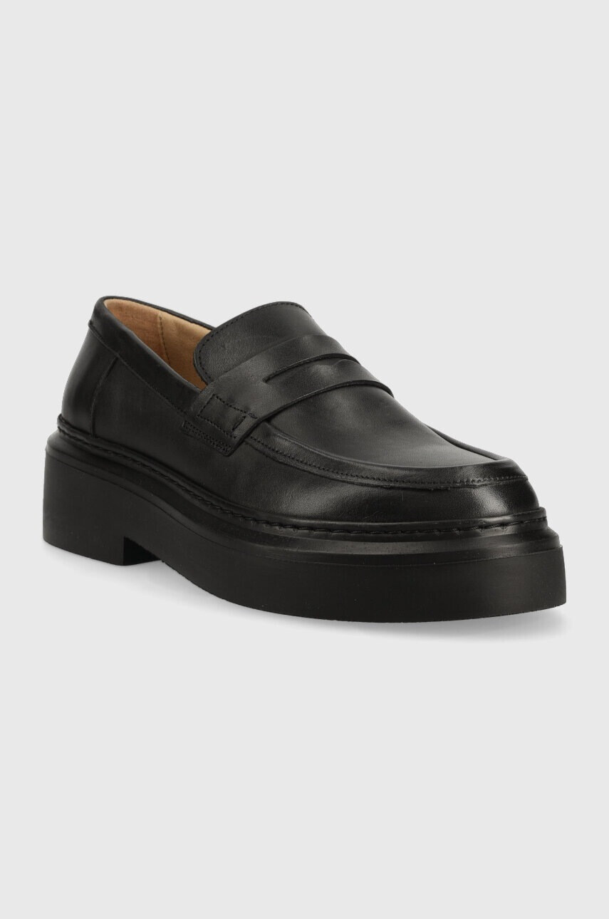 Garment Project Кожени мокасини June Loafer в черно с платформа GPW2403 - Pepit.bg