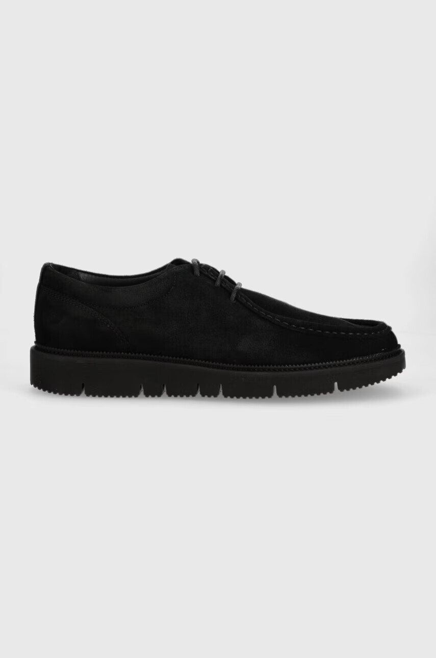 Garment Project Половинки обувки от велур Eilo Vibram Low в черно GP2469 - Pepit.bg