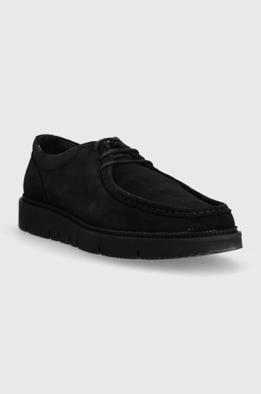 Garment Project Половинки обувки от велур Eilo Vibram Low в черно GP2469 - Pepit.bg