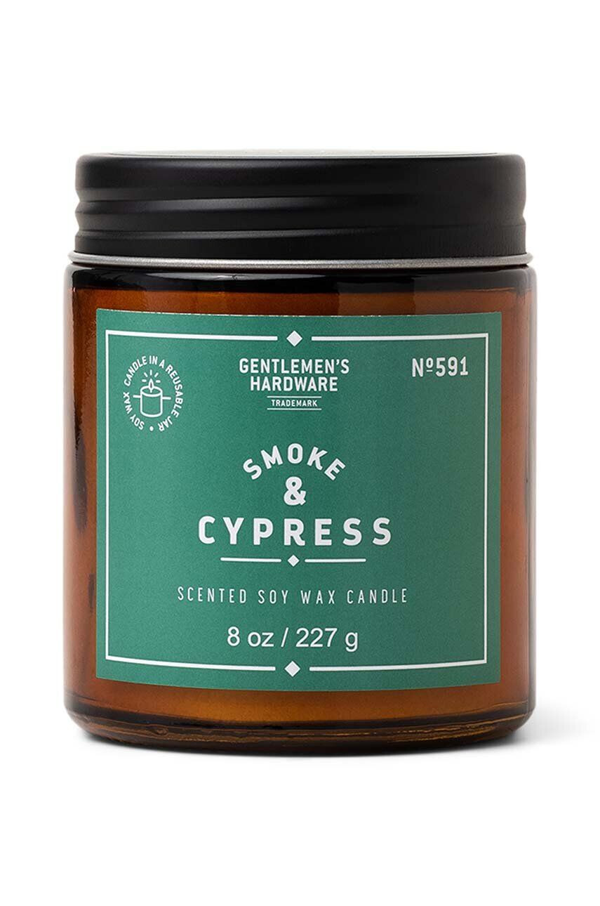 Gentlemen's Hardware Ароматна соева свещ Gentelmen's Hardware Smoke & Cypress 227 g - Pepit.bg