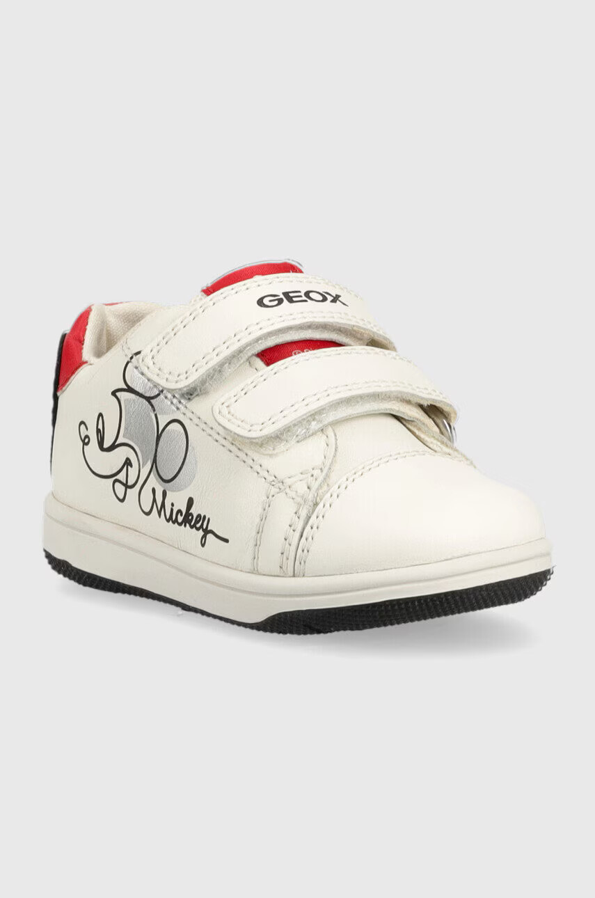 Geox Детски кожени маратонки x Disney в бяло - Pepit.bg
