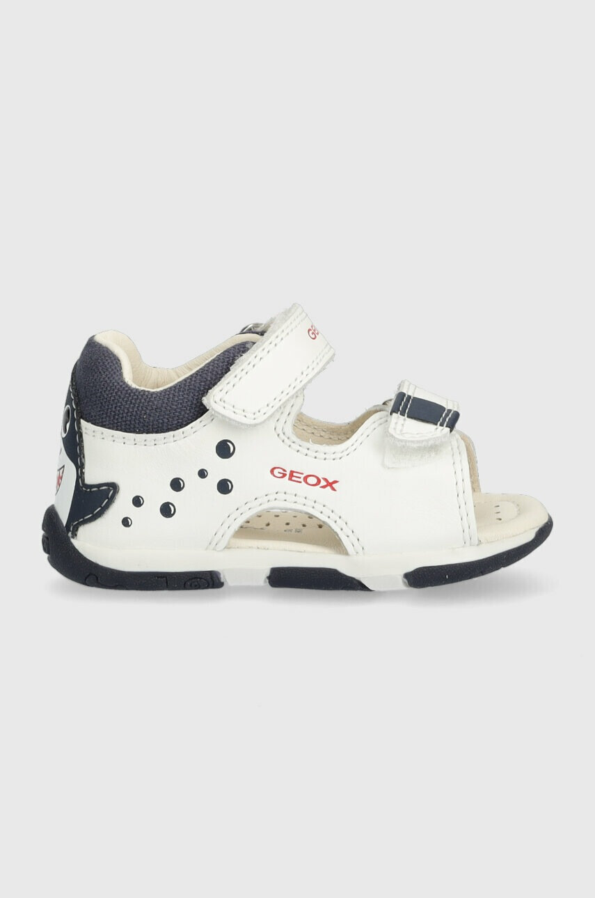 Geox Детски сандали от кожа в бяло - Pepit.bg